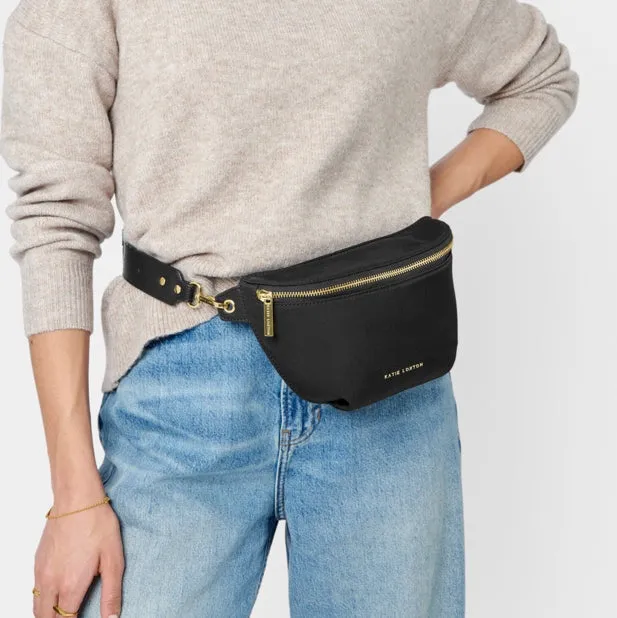 Nylon-Luxe Belt Bag | Black