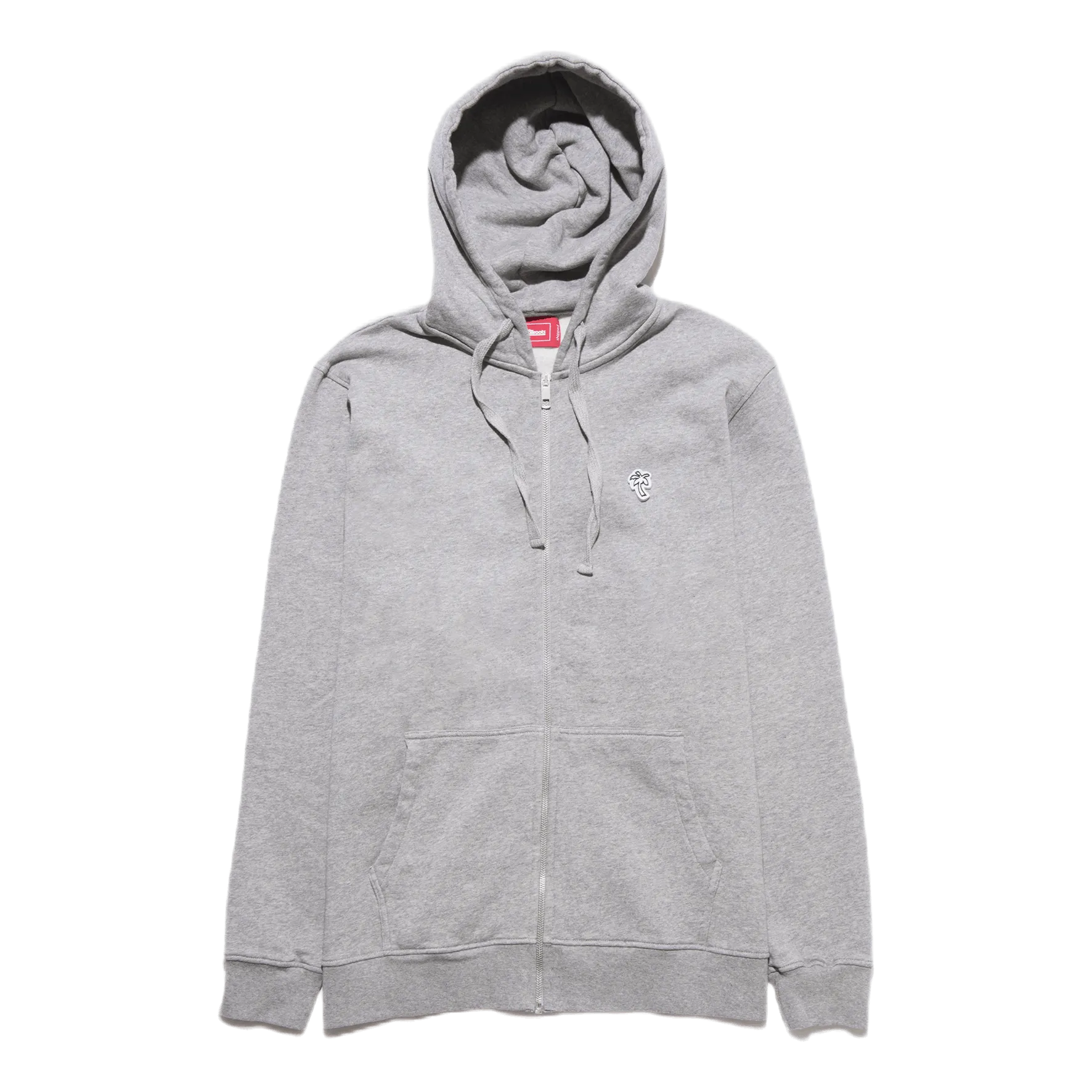 Palm Patch Zip Hoodie Gray