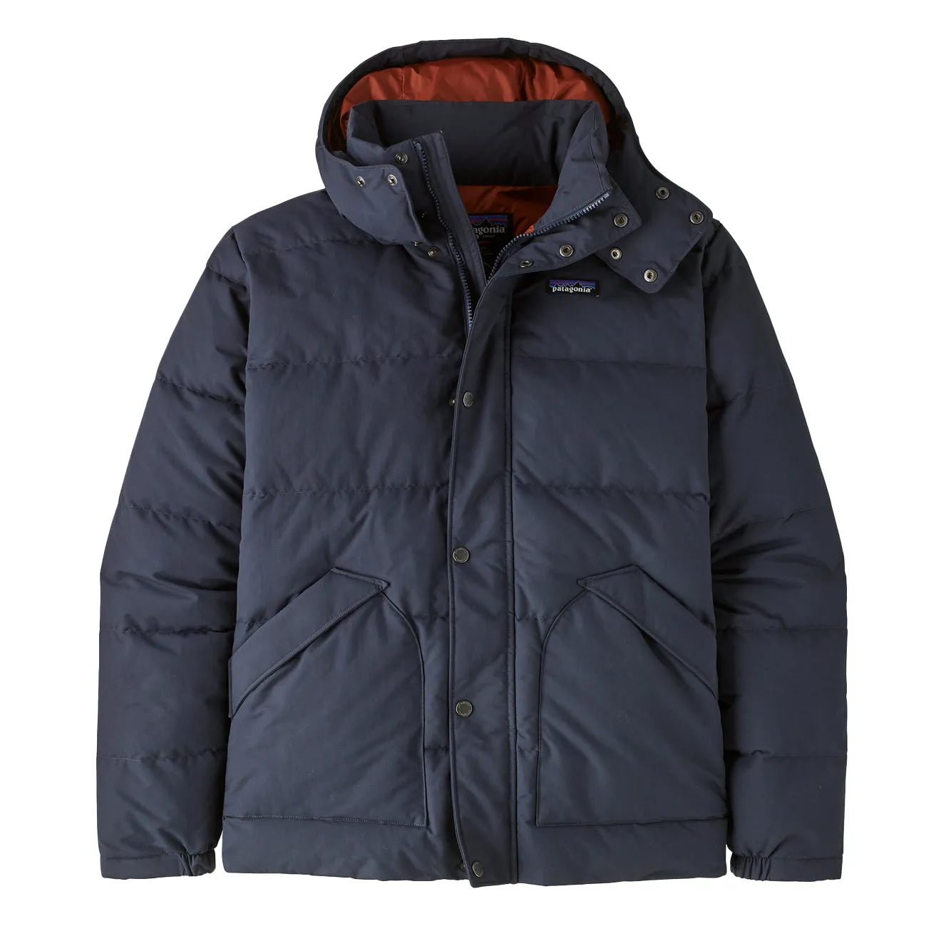 Patagonia Downdrift Jacket Smolder Blue / Burnished Red