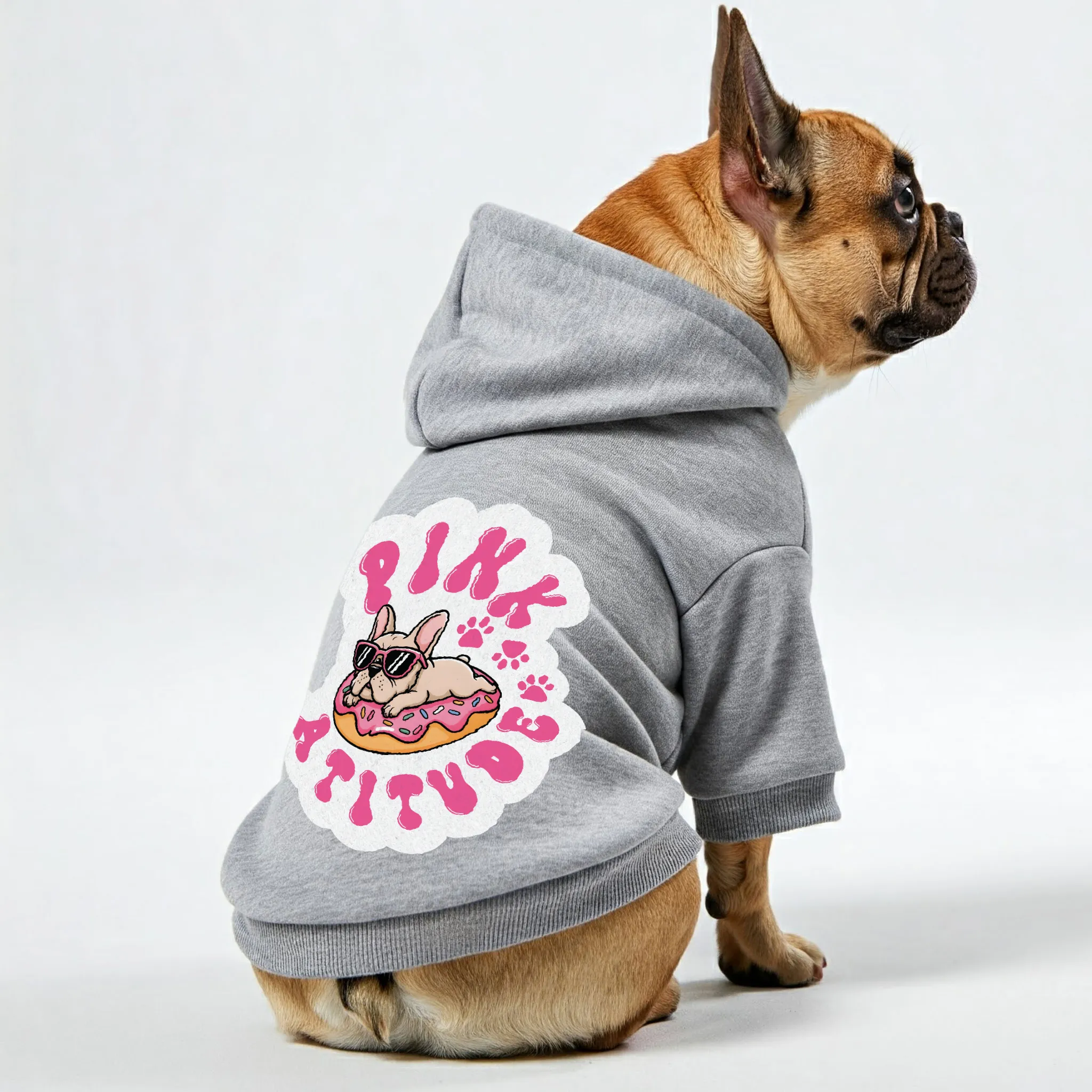 Pink Attitude  - Personalized French Bulldog Hoodies with Funny Quotes – Stylish, Cozy, and Premium 100% Cotton