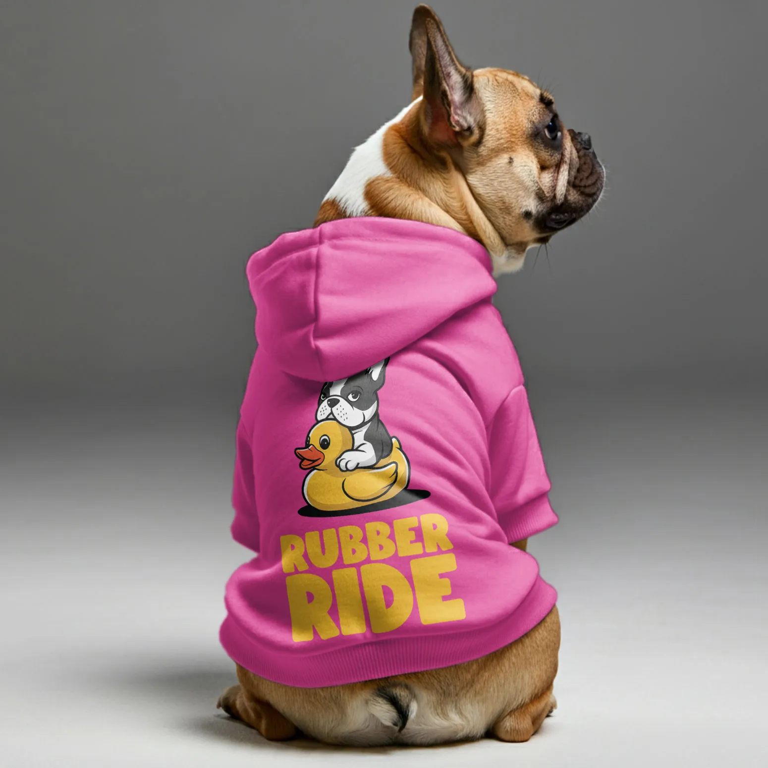 Rubber Ride - Personalized French Bulldog Hoodies with Funny Quotes – Stylish, Cozy, and Premium 100% Cotton