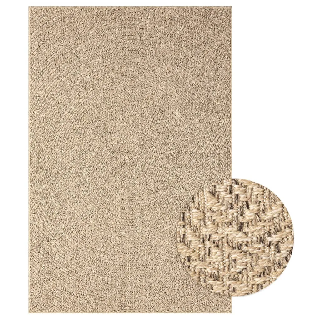 Rug 120x170 cm Jute Look Indoor and Outdoor