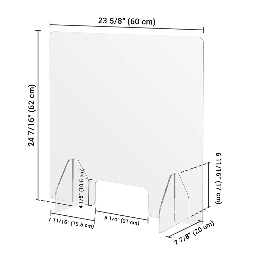 Sneeze Guards Desk Dividers 4-Panel 24"x24" Acrylic