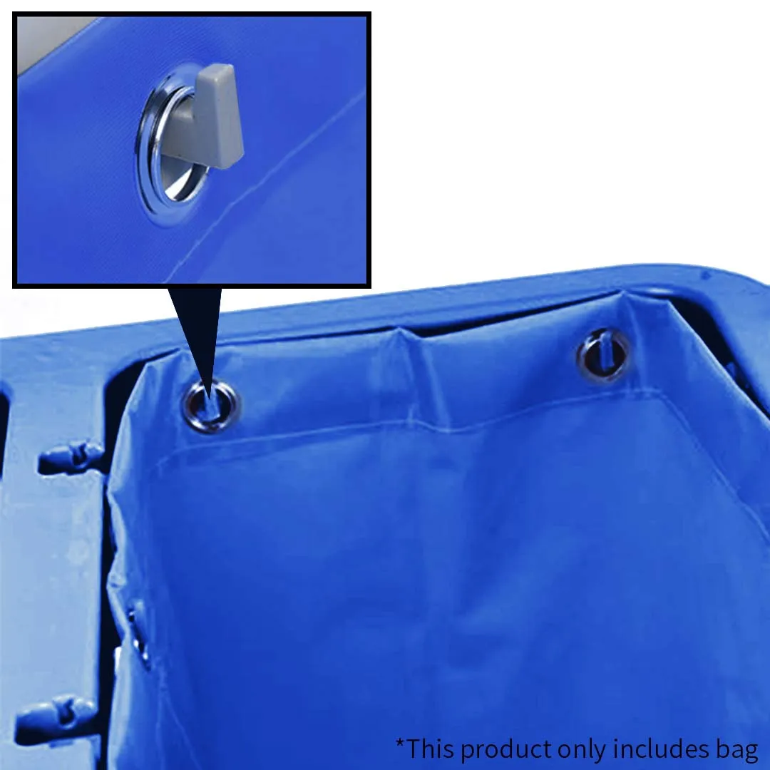 SOGA Oxford Waterproof Reusable Janitor Housekeeping Cart Replacement Bag Blue