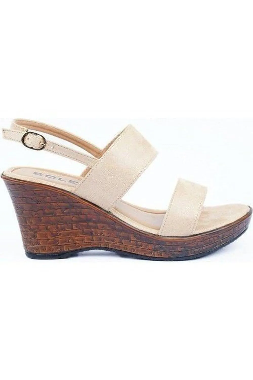 SOLES Beige Wedges - Neutral & Versatile Footwear