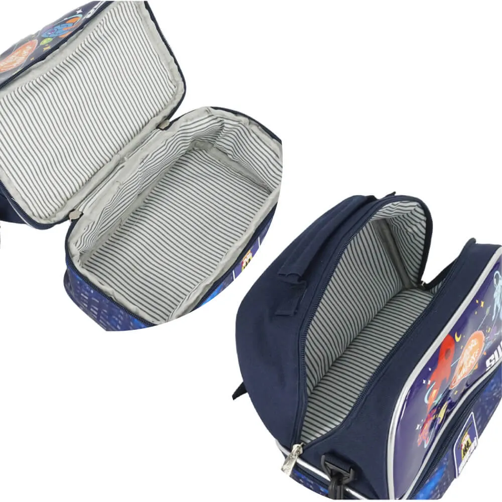 SWAN Doodle Set Trolley School Bag With Lunch Bag (XXL)