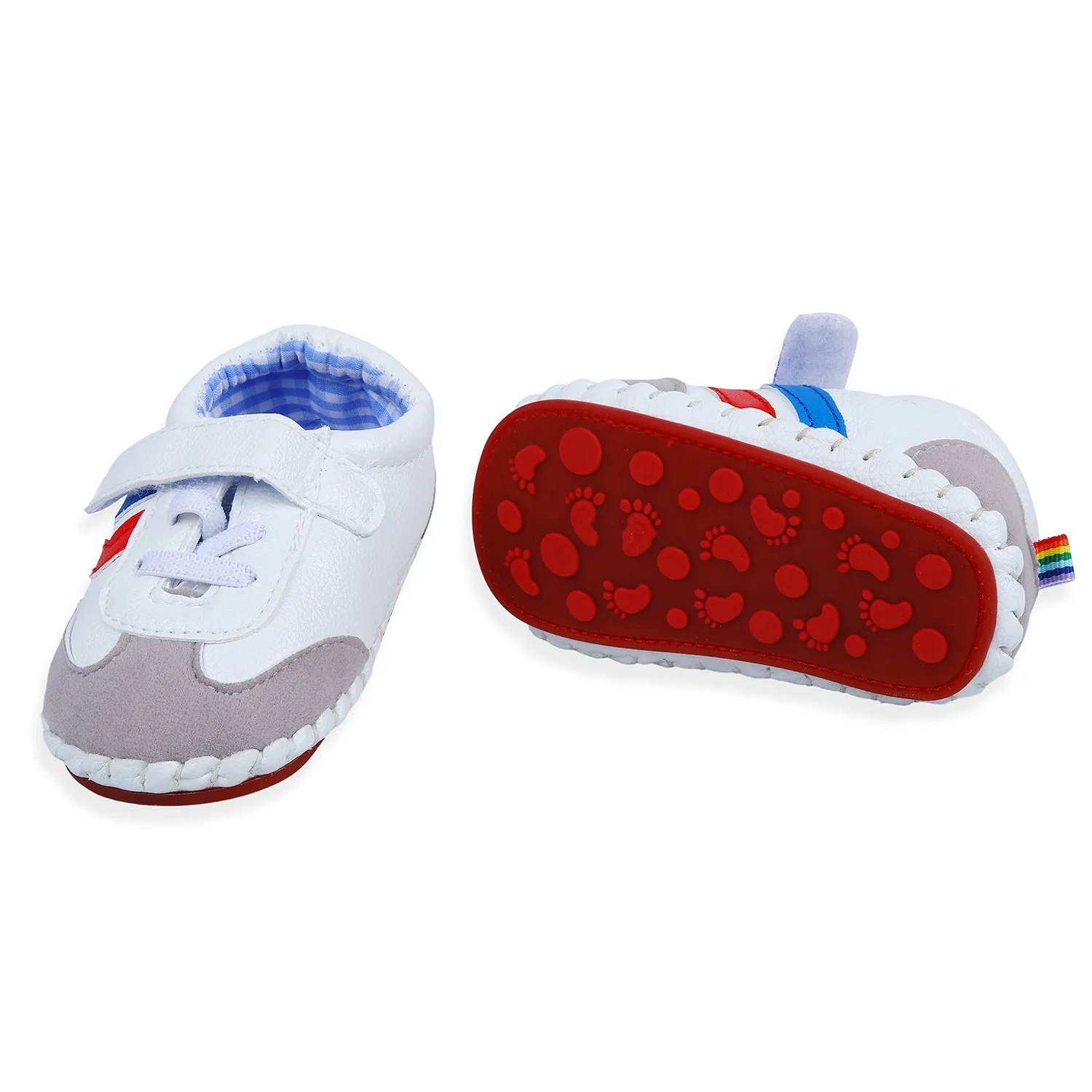 Velcro Colour Blocked Casual Anti-Skid Shoes - Multicolour