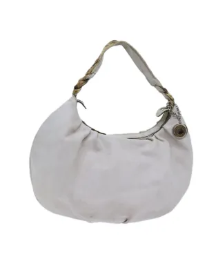 White Leather Shoulder Bag with Dust Bag - Authentic Italian Design